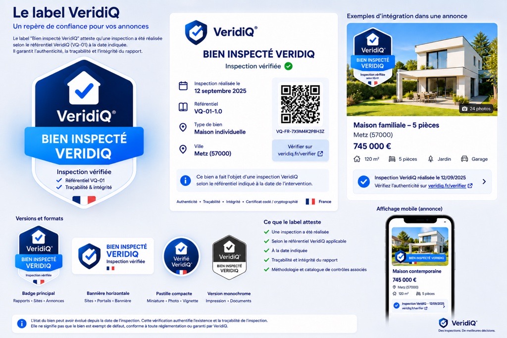 Référence visuelle du label Bien inspecté VeridiQ